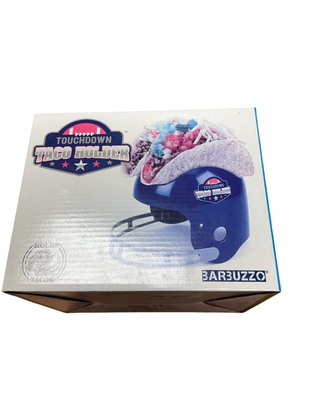 Touchdown Taco Holder Football-Themed Novelty Holds 2 Tacos BarBuzzo New In Box - Picture 3 of 4